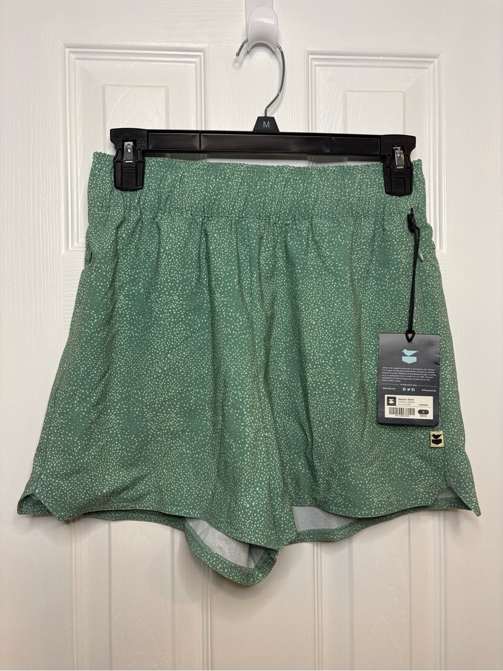 NWT Jetty green tiny dot lightweight surf beach swim shorts women’s size small